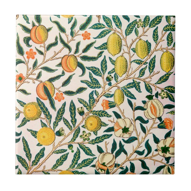 AZULEJO POMEGRANATO AMARILLO CERAMIC TILE WILLIAM MORRIS (Frente)
