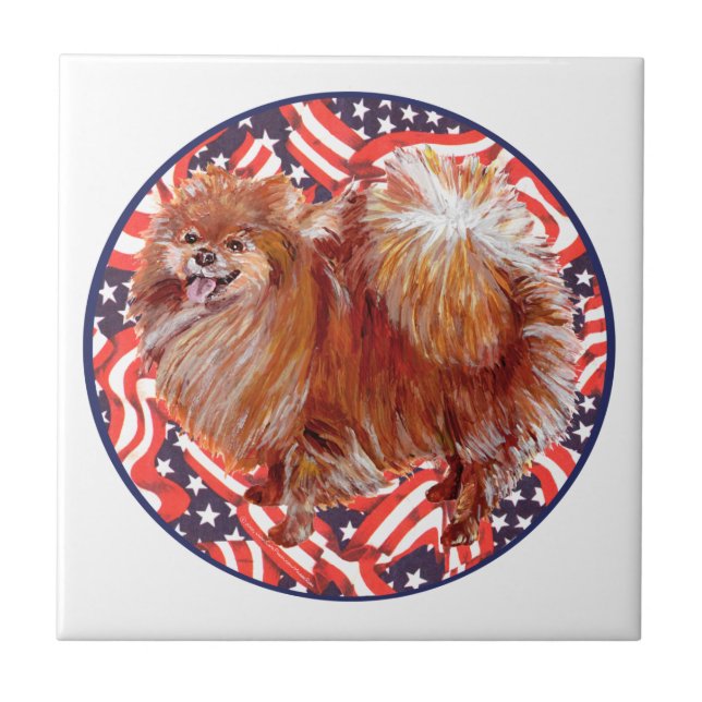Azulejo Pomerania Rojo Blanco & Azul (Frente)