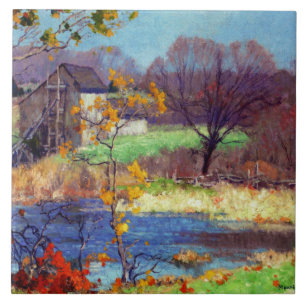 Azulejo Pond en el Viejo Lyme, Connecticut