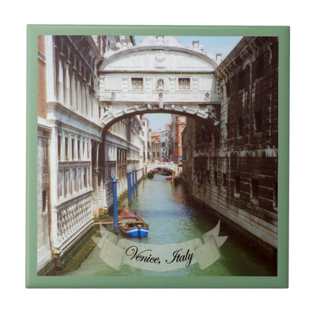 Azulejo Ponte dei Sospiri Venezia Italia Souvenir (Frente)