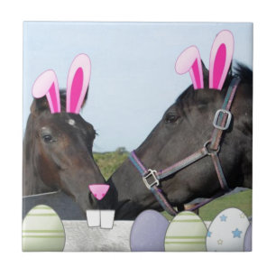 Azulejo Pony y caballo de Pascua
