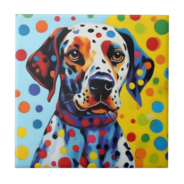 Azulejo Pop Art Dalmatian Dog (Frente)