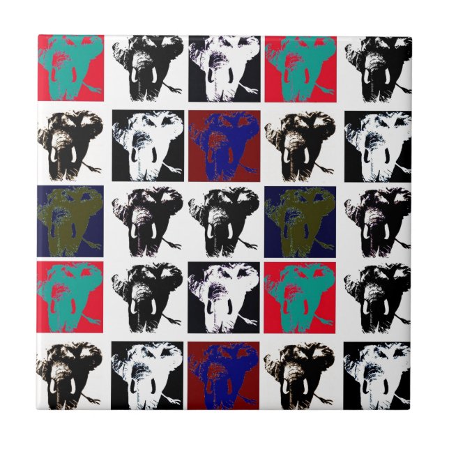 Azulejo Pop Art Elephants (Frente)