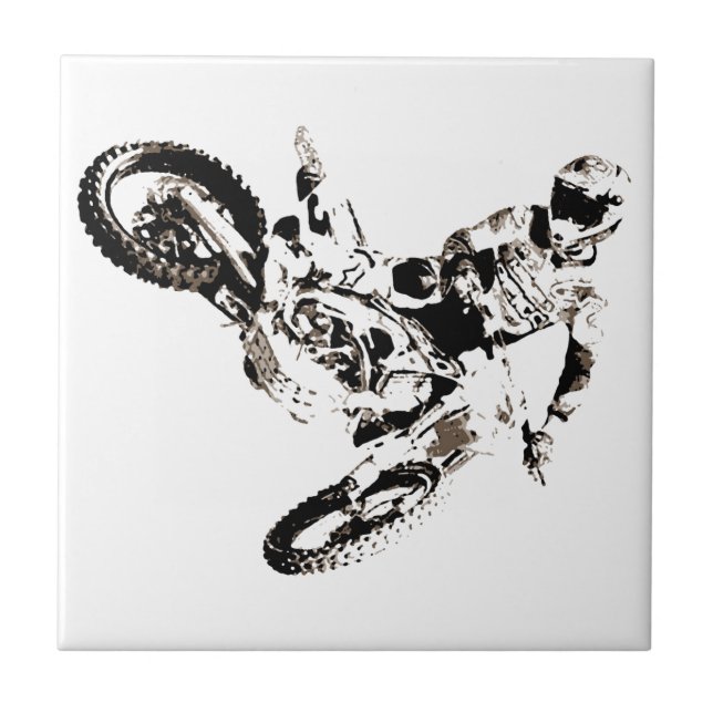 Azulejo Pop Art Motocross Motoryle Sport (Frente)