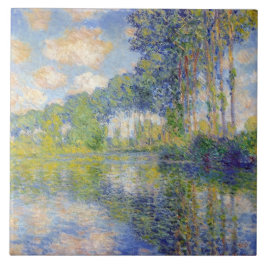 Azulejo Poplares en el río Épte (por Claude Monet)