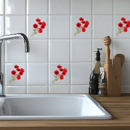 Azulejo Poppy salvaje