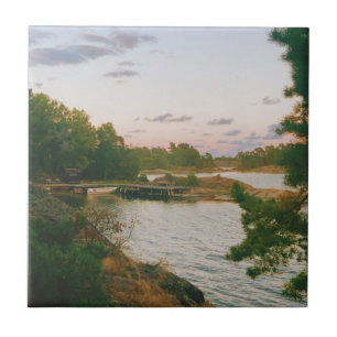 Azulejo Por la noche en el archipiélago sueco