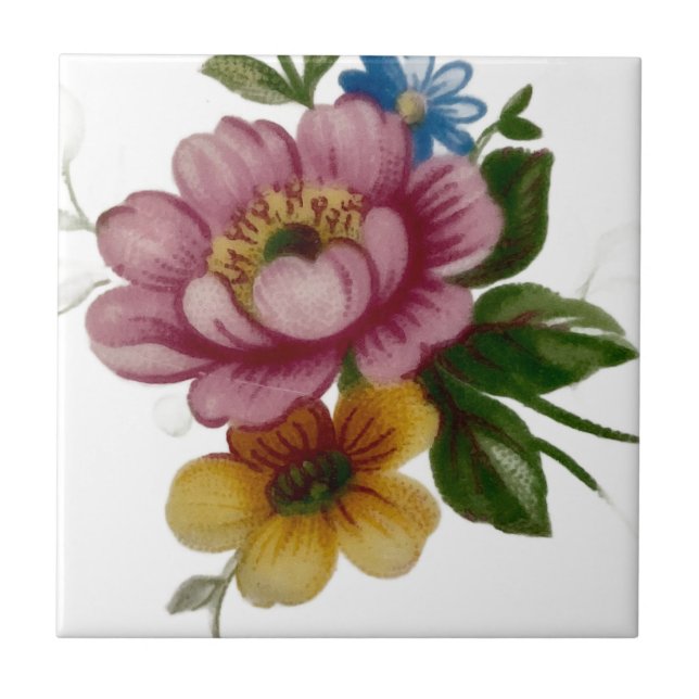 Azulejo Porcelain Inspired Floral (Frente)