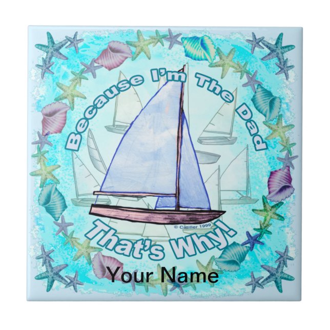 Azulejo Porque Soy Papá (Frente)