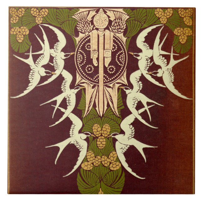 Azulejo Portada del libro de antigüedades de las tierras a (Frente)