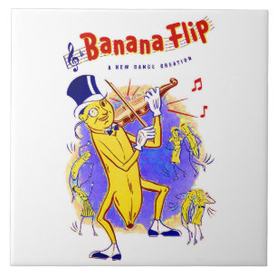 Azulejo portada musical de papel de la Banana 1950
