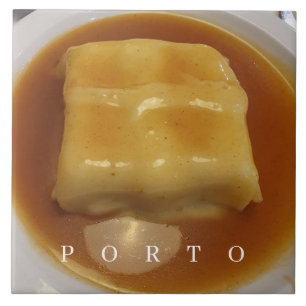 Azulejo Porto francesinha cerámica cerámica vista de cierr