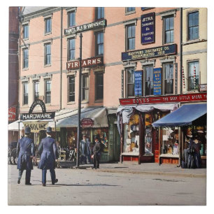 Azulejo Portsmouth, NH - Calle Congress, lado norte c1907