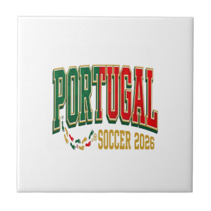 Azulejo Portugal Fútbol 2026 Fútbol Negrita País Tipografí