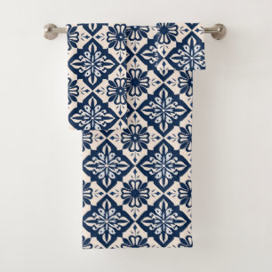 Azulejo portugués azul y blanco
