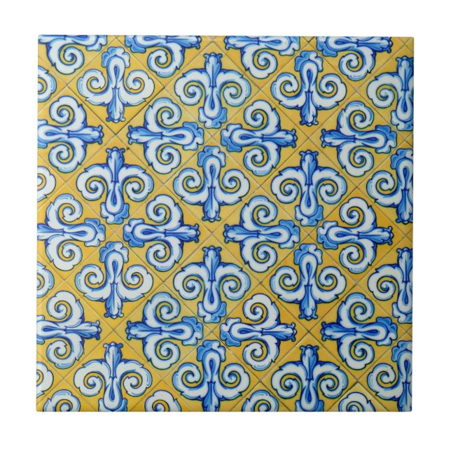 Azulejo Portugués/español verde azulado (Frente)