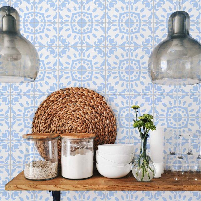 Azulejo Portugués Mediterráneo Moderno Blanco Azul (Subido por el creador)