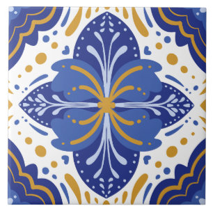Azulejo portugués mediterráneo tradicional