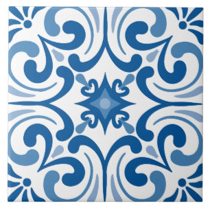 Azulejo portugués mediterráneo tradicional
