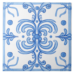 Azulejo portugués mediterráneo tradicional