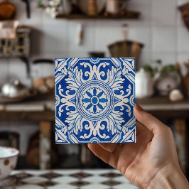 Azulejo Portuguese Tile Art Coasters Vibrant Blue & White
