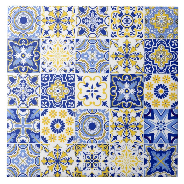 Azulejo Portuguese Tiles Pattern Ceramic Tile  (Frente)