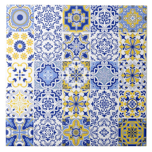 Azulejo Portuguese Tiles Pattern Ceramic Tile  (Frente)
