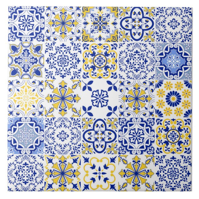 Azulejo Portuguese Tiles Pattern Ceramic Tile  (Frente)
