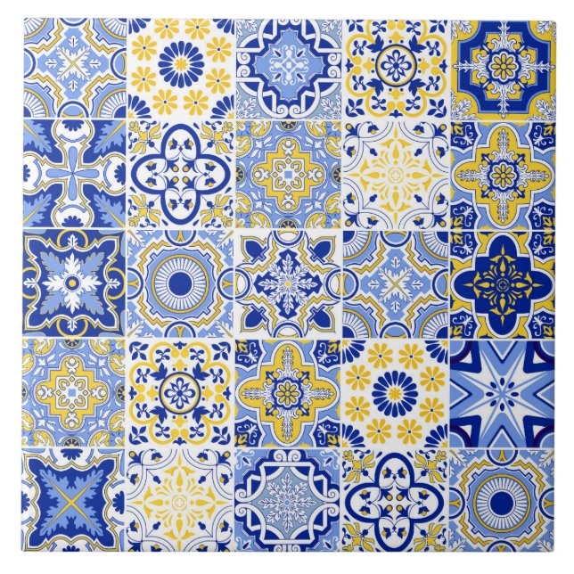 Azulejo Portuguese Tiles Pattern Ceramic Tile  (Frente)