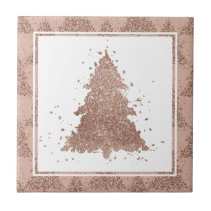 Azulejo Posah Christmas Tree Glam Rosa Gold Luxurious