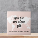 Azulejo Positivo De No Estar Solo En La Cita De Motivación<br><div class="desc">Positivo De No Estar Solo En La Cita De Motivación Chica</div>