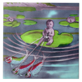 Azulejo postal francesa de April Fool