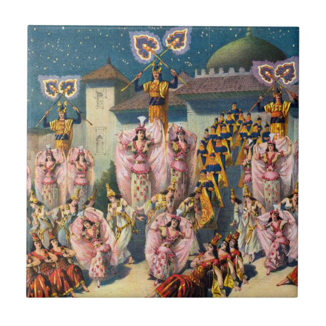 Azulejo Poster Circo De Bailarines Ante El Rey Morisco (Frente)