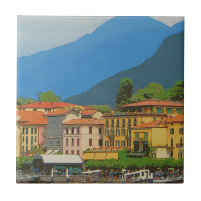 Azulejo Poster de Bellagio Italia (Frente)