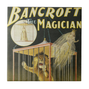 Azulejo Póster de Magia Antiguo, Mago Bancroft y León