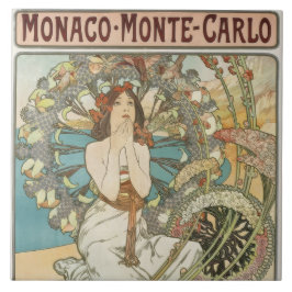 Azulejo Poster de Mont-Carlo por Alphonse Mucha