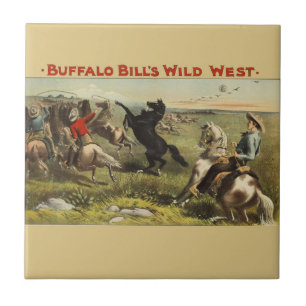 Azulejo Póster de vaquero del oeste salvaje de Buffalo Bil