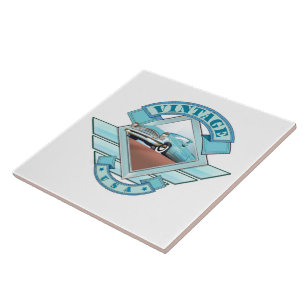 Azulejo Póster de vuelo al estilo vintage de los 50 Ver Am
