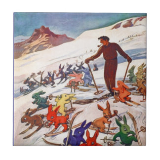 Azulejo Poster del esquí del vintage, Arlberg, St Antón