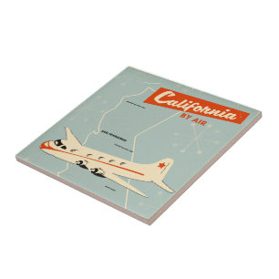 Azulejo poster del viaje del aire de California del estilo