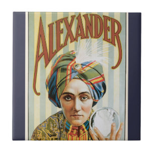 Azulejo Póster Mágico Vintage, Alexander, el Hombre que Sa