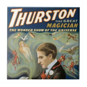 Azulejo Póster Mágico Vintage, Thurston, El Gran Mago