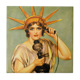 Azulejo Póster vintage de la Primera Guerra Mundial 'Hola,