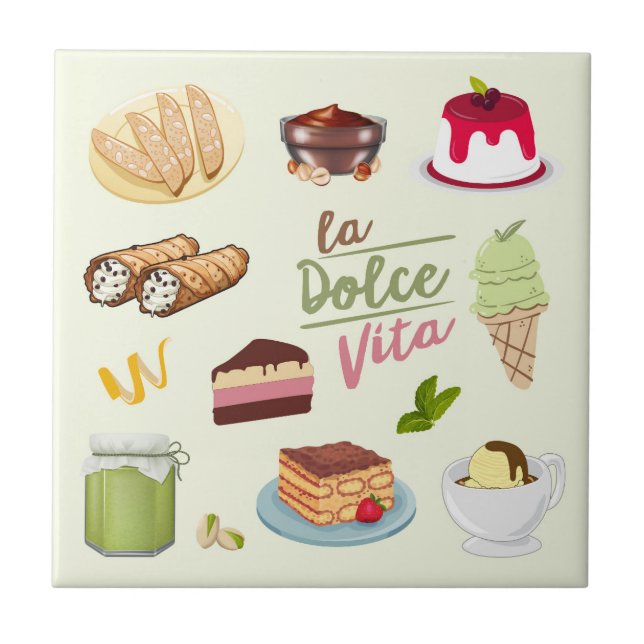 Azulejo Postres Dulces Italianos (Frente)