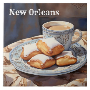 Azulejo Postres horneados de cocina de Nueva Orleans Beign