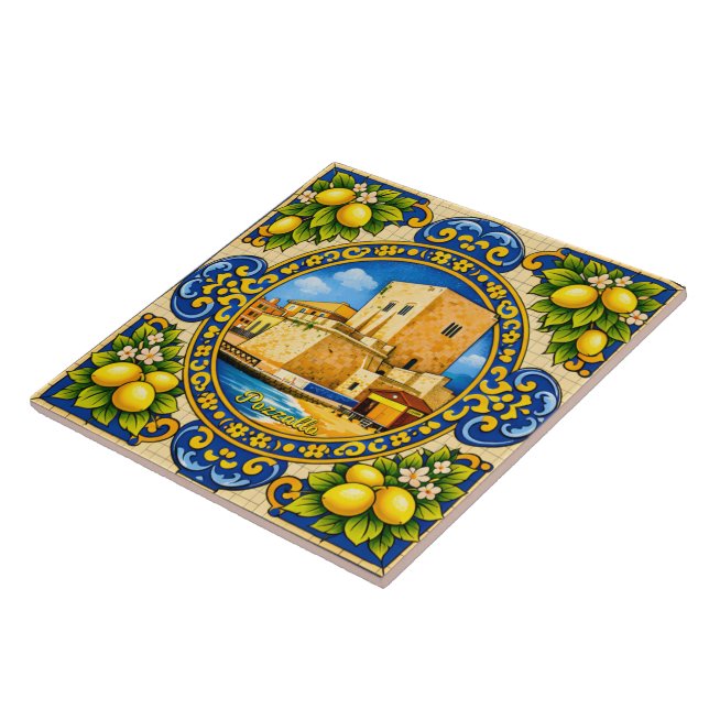 Azulejo  Pozzallo Sicilia Torre Cabrera   (Lado)