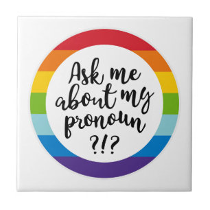 Azulejo Pregúntame acerca de mi Pronoun?