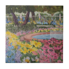 Azulejo Prescott Park Garden Poppies Portsmouth NH