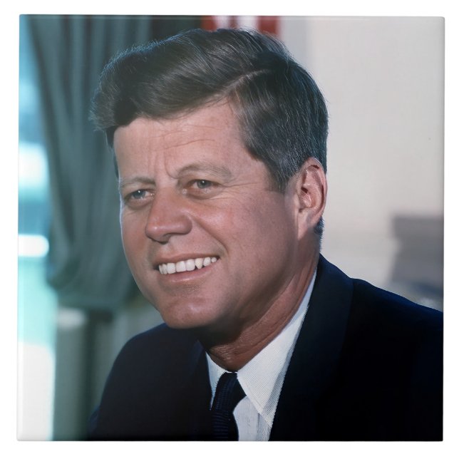 Azulejo Presidente de la Oficina Oval John Jack F. Kennedy (Frente)