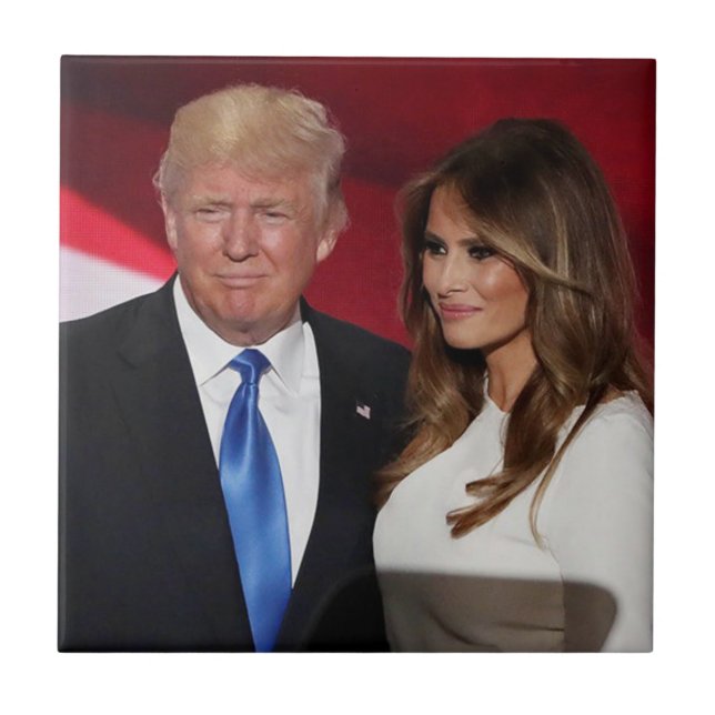 AZULEJO PRESIDENTE DONALD TRUMP Y MELANIA (Frente)